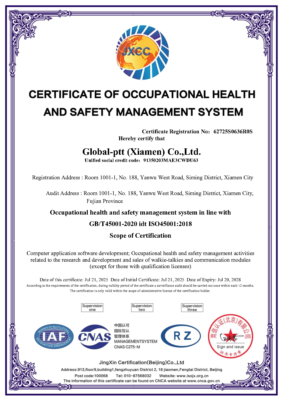 ISO45001 (Occupational Health and Safety)